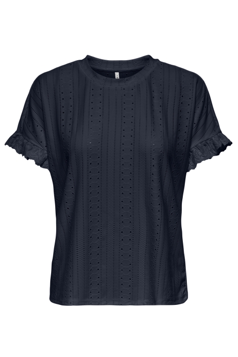 Only onlsmilla s/s frill mix top cs jrs